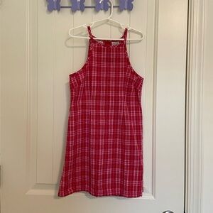 Vintage Faded‎ Glory girl’s plaid high neck dress — small